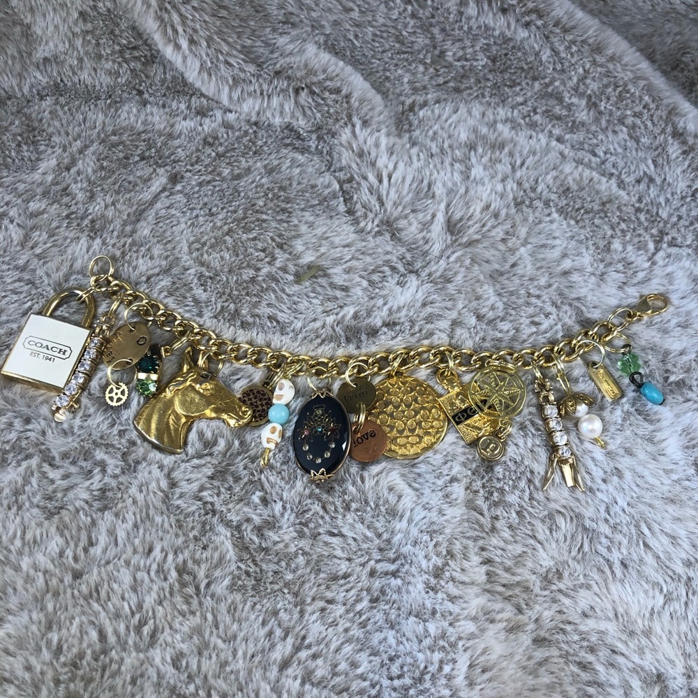 Found objects charm bracelet